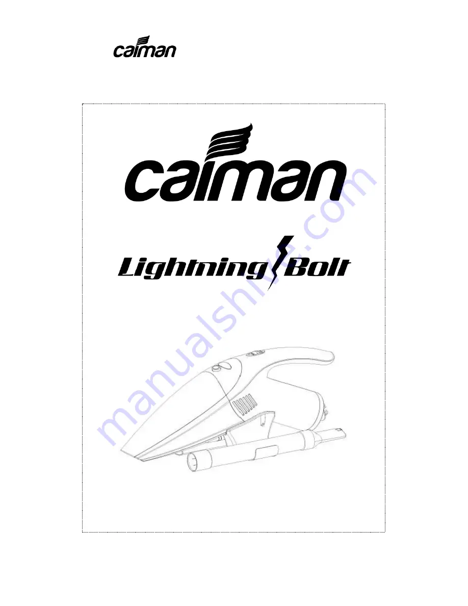 Caiman Lightning Bolt CMN KS 36731 Operating Instructions Manual Download Page 1