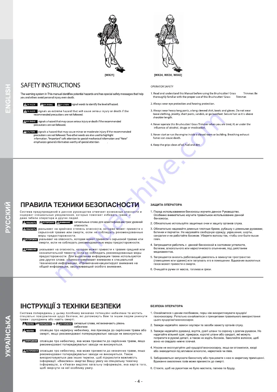 Caiman WX21 Owner'S/Operator'S Manual Download Page 6