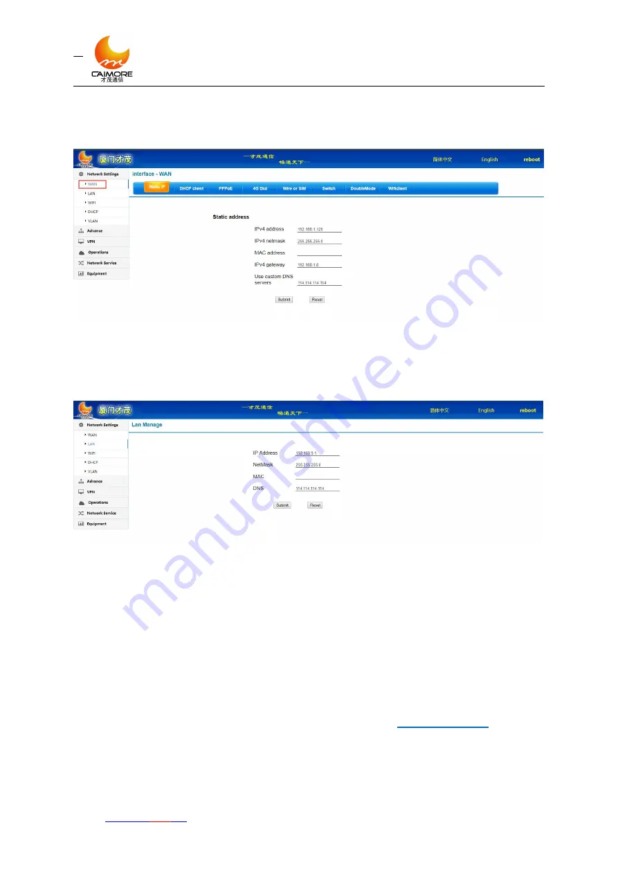 Caimore CM520-61F User Manual Download Page 18