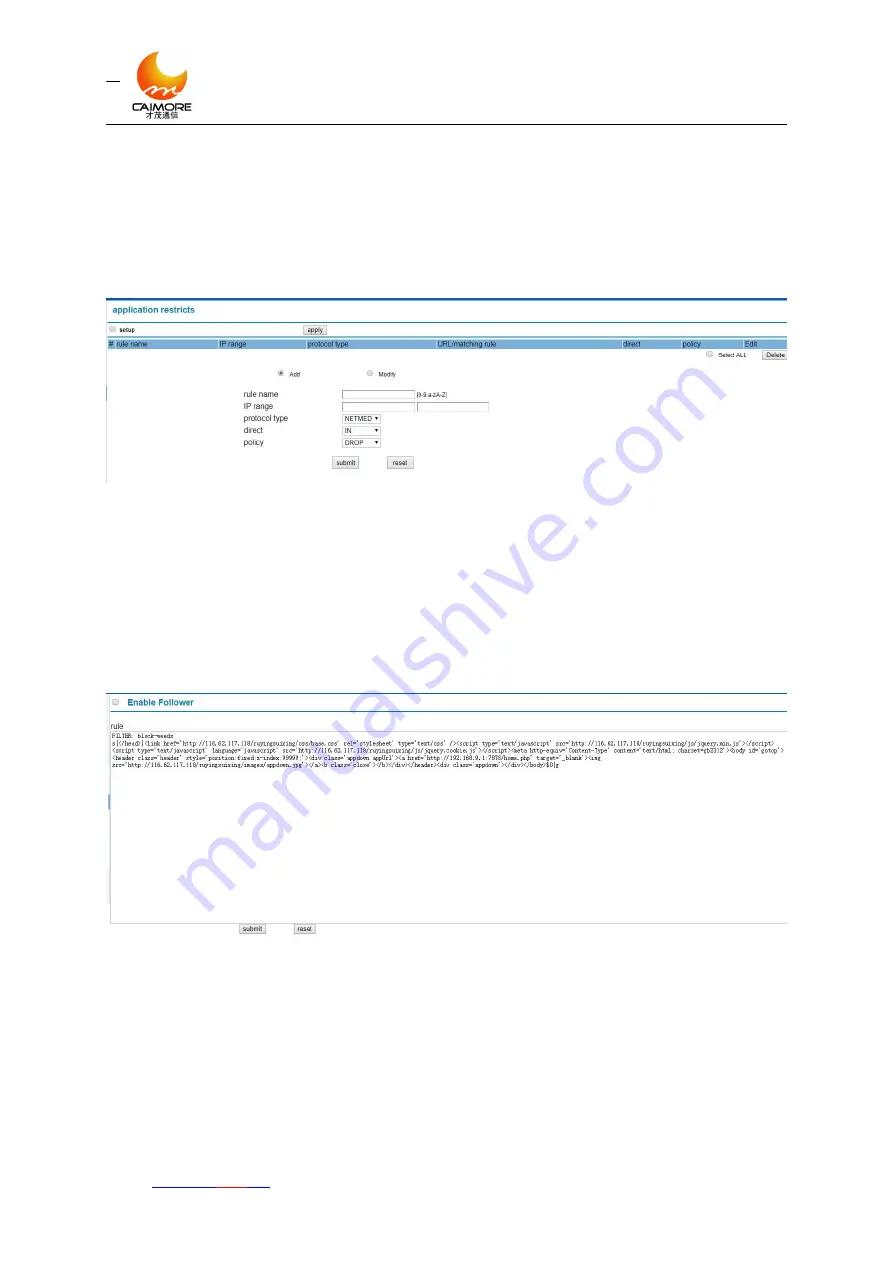 Caimore CM520-61F User Manual Download Page 38