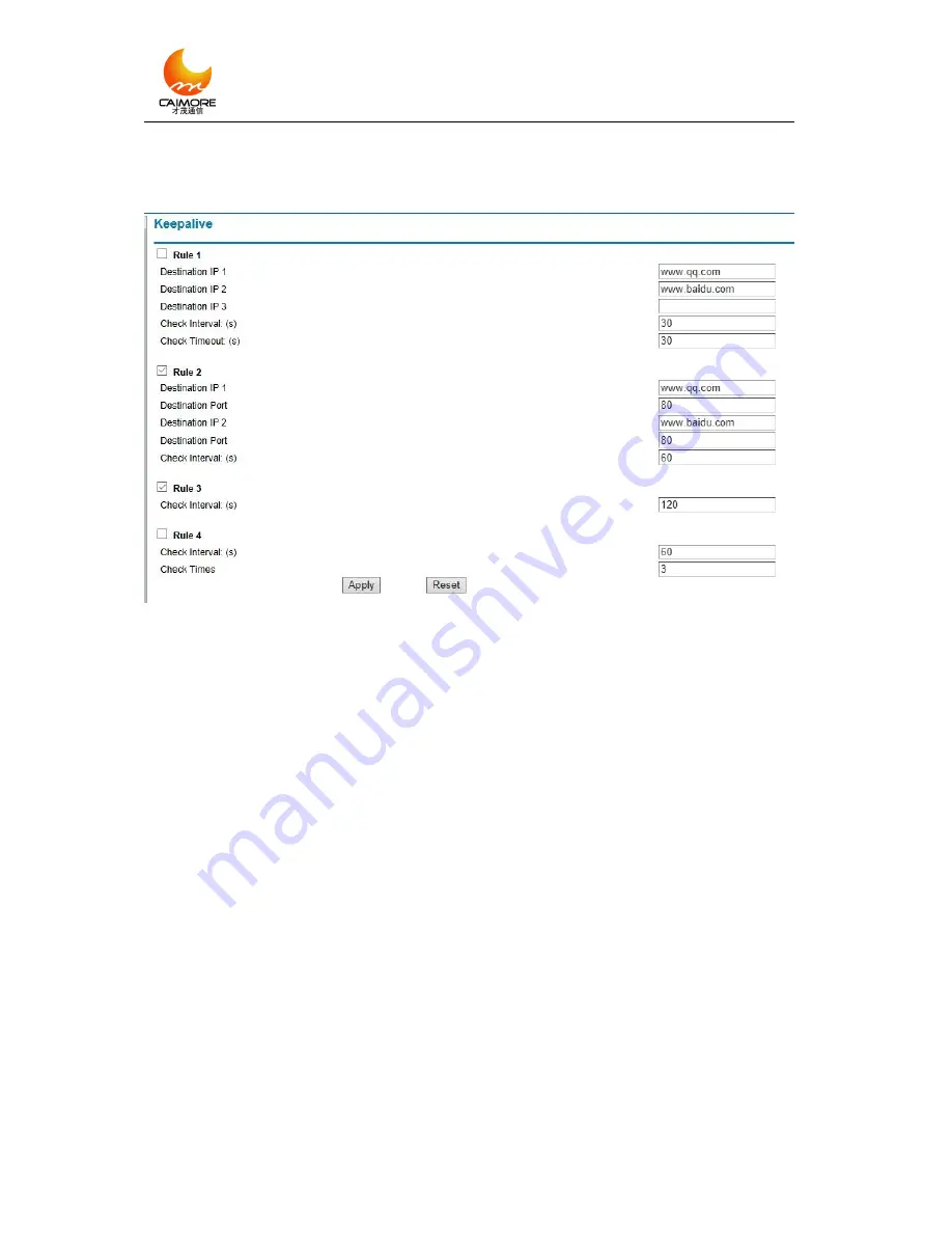 Caimore CM520-8AF/W User Manual Download Page 22