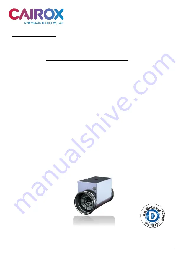 Cairox CVA 100 User Instruction Download Page 1