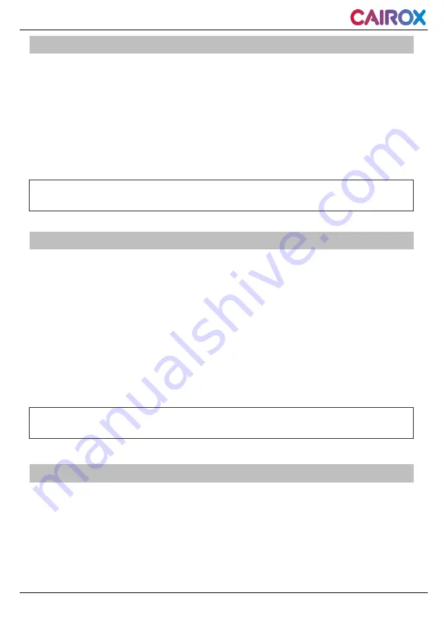 Cairox CVA 100 User Instruction Download Page 13