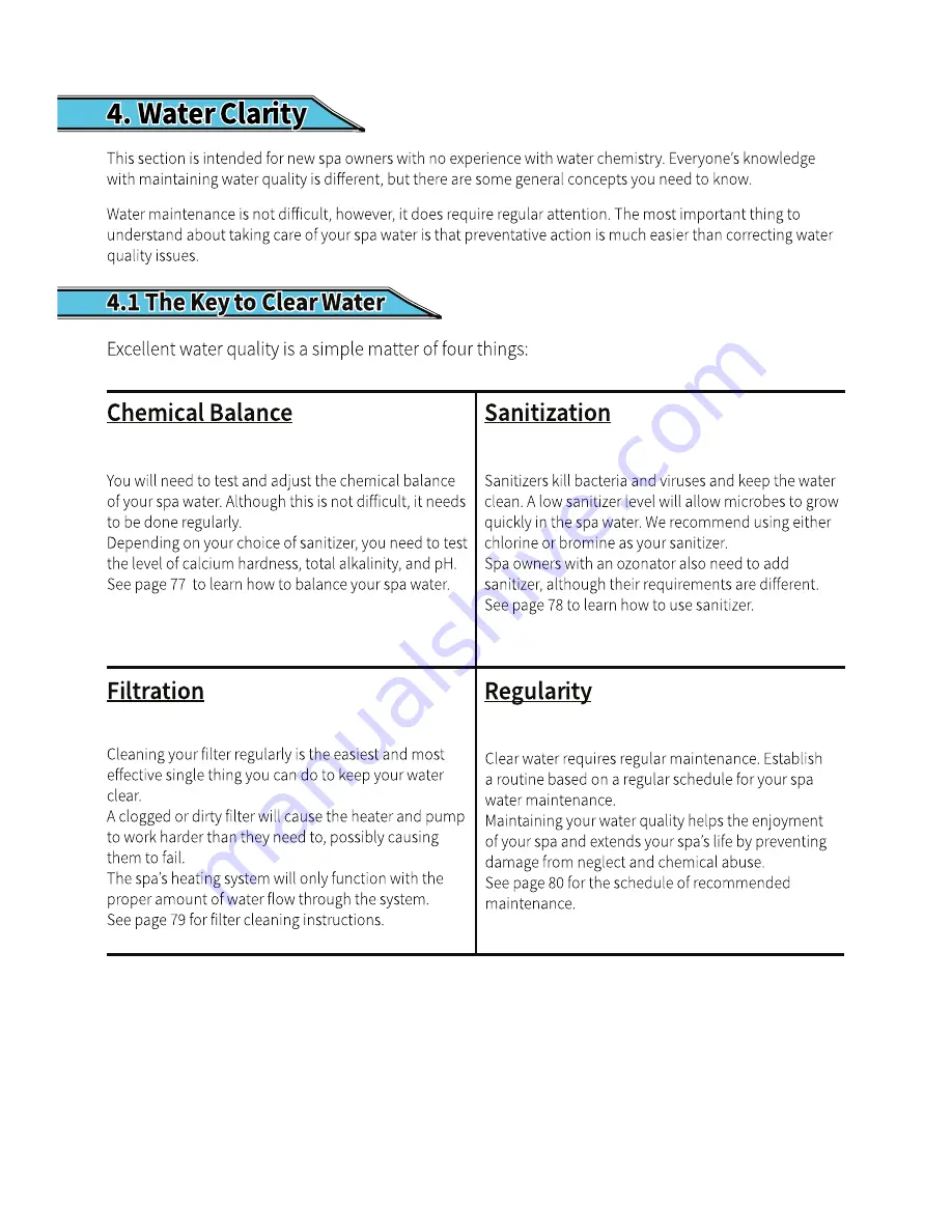 Cal Spas F-1325 Owner'S Manual Download Page 78