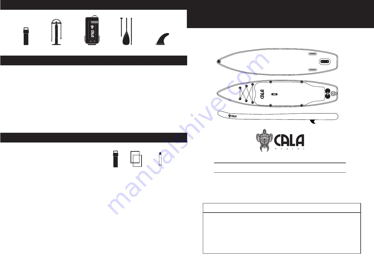 Cala INFLATABLE User Manual Download Page 1