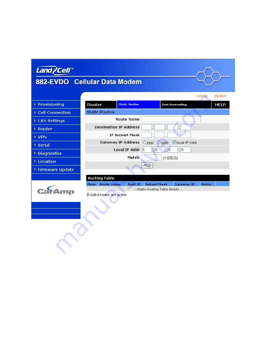 CalAmp 882-EVDO-SPN Скачать руководство пользователя страница 37