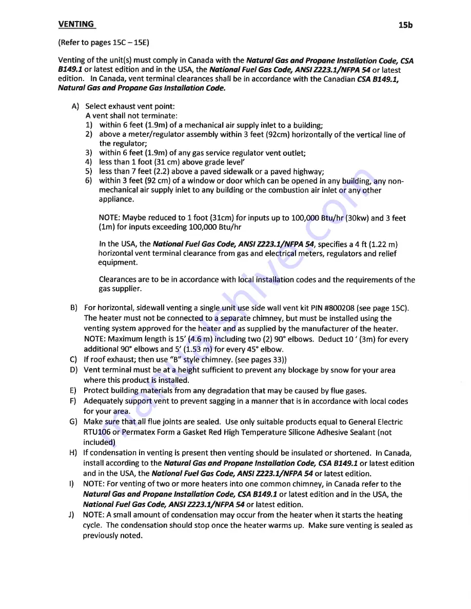 Calcana PH-40HO Installation, Operation And Service Manual Download Page 21