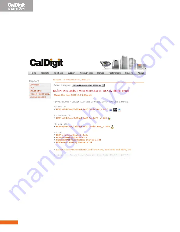 CalDigit RAID Card Getting Started Download Page 52