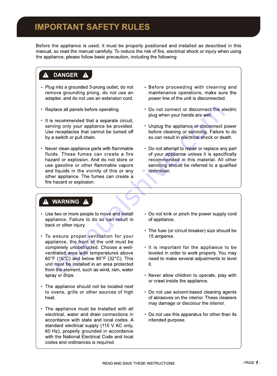 Ca'Lefort Clf-WF24 Manual Download Page 4