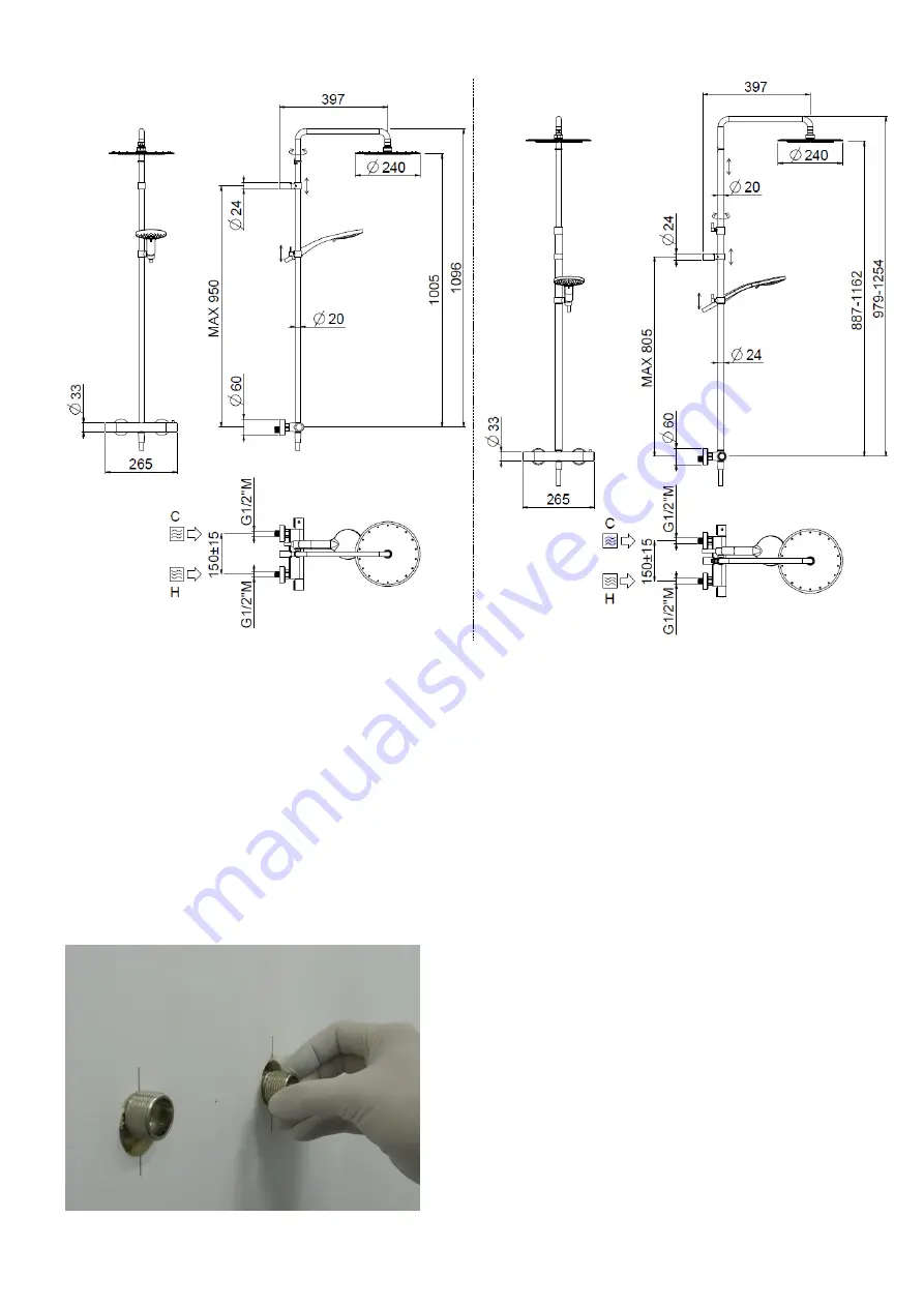 Calflex CARIMALI RIGOLETTO MySlim 00-1805-CR Installation Manual Download Page 3