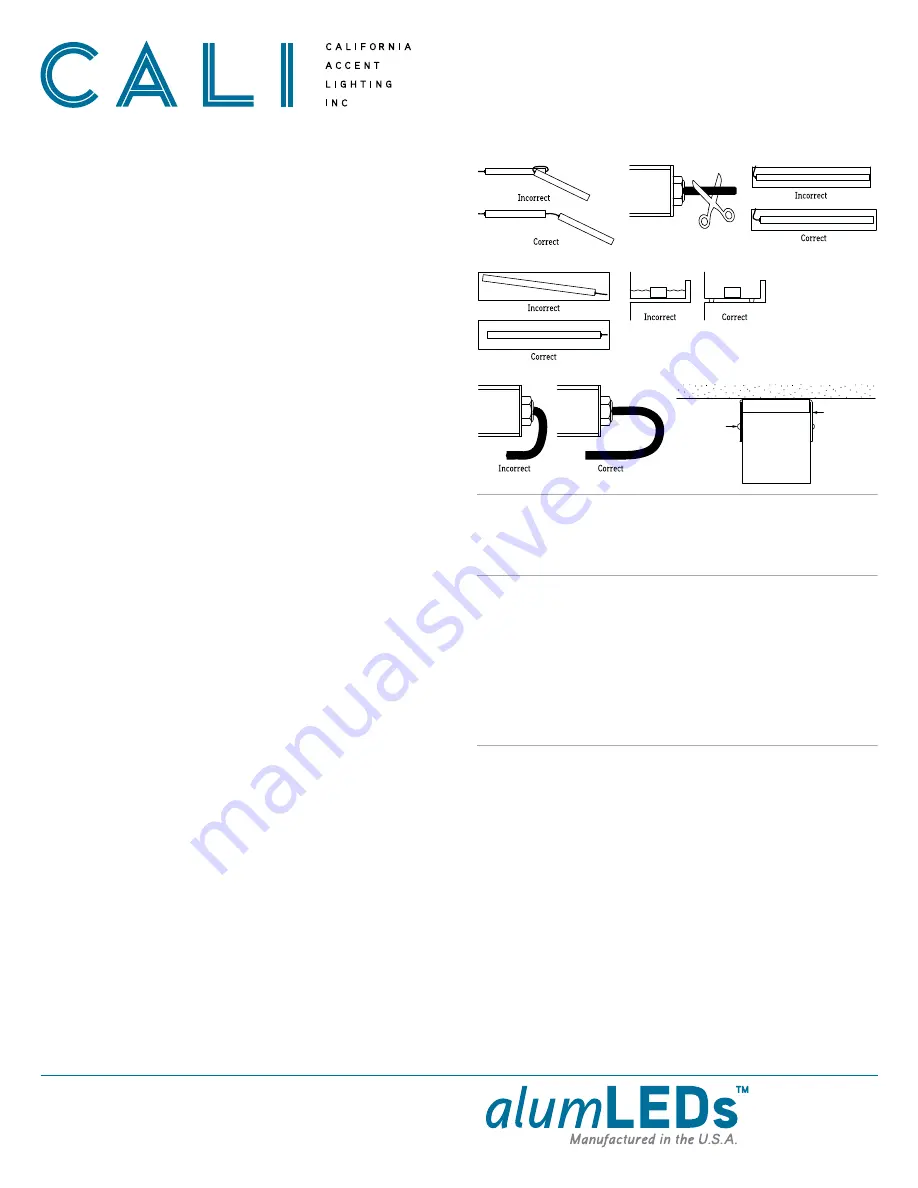 CALI alumLEDs ALS500T-RMW-MI Installation Instructions Manual Download Page 16