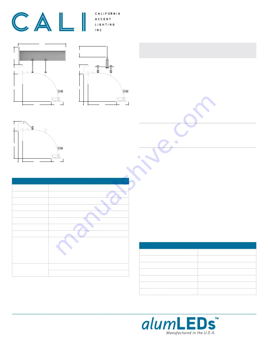 CALI alumLEDs ALS500T-SWM-TB Installation Instructions Manual Download Page 1