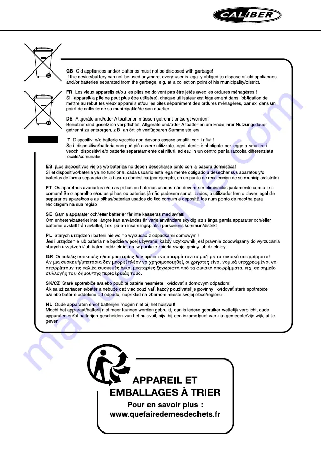 Caliber HCG 007 Manual Download Page 27