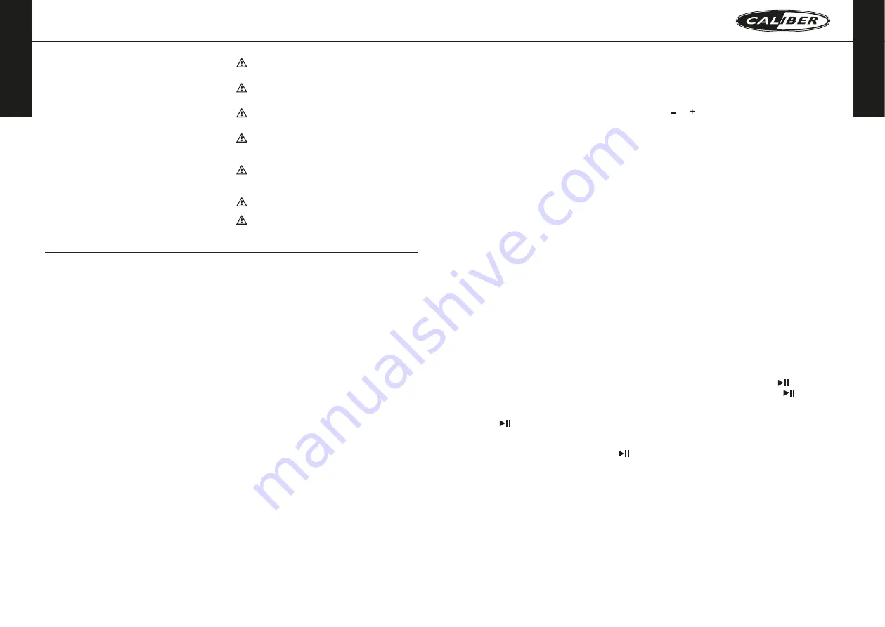 Caliber HPG 528BT Manual Download Page 7