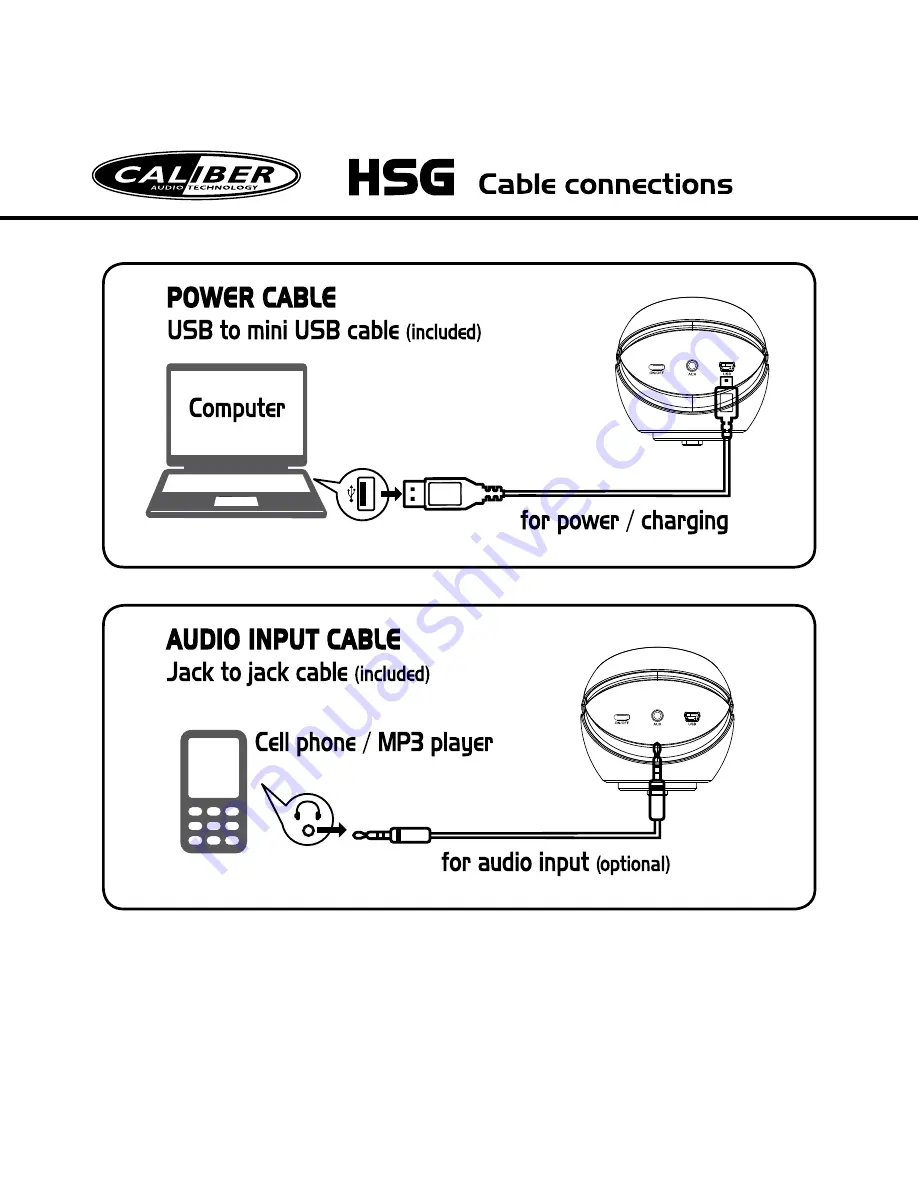 Caliber HSG 304VBT Quick Start Manual Download Page 3