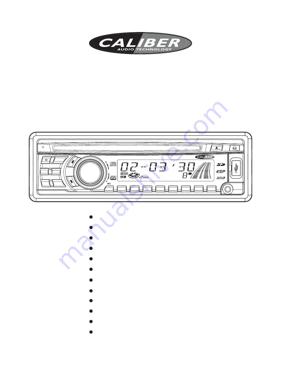 Caliber MCD-263 Instruction Manual Download Page 1