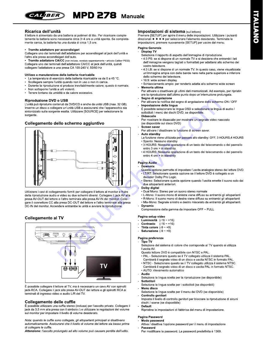 Caliber MPD 278 Manual Download Page 11