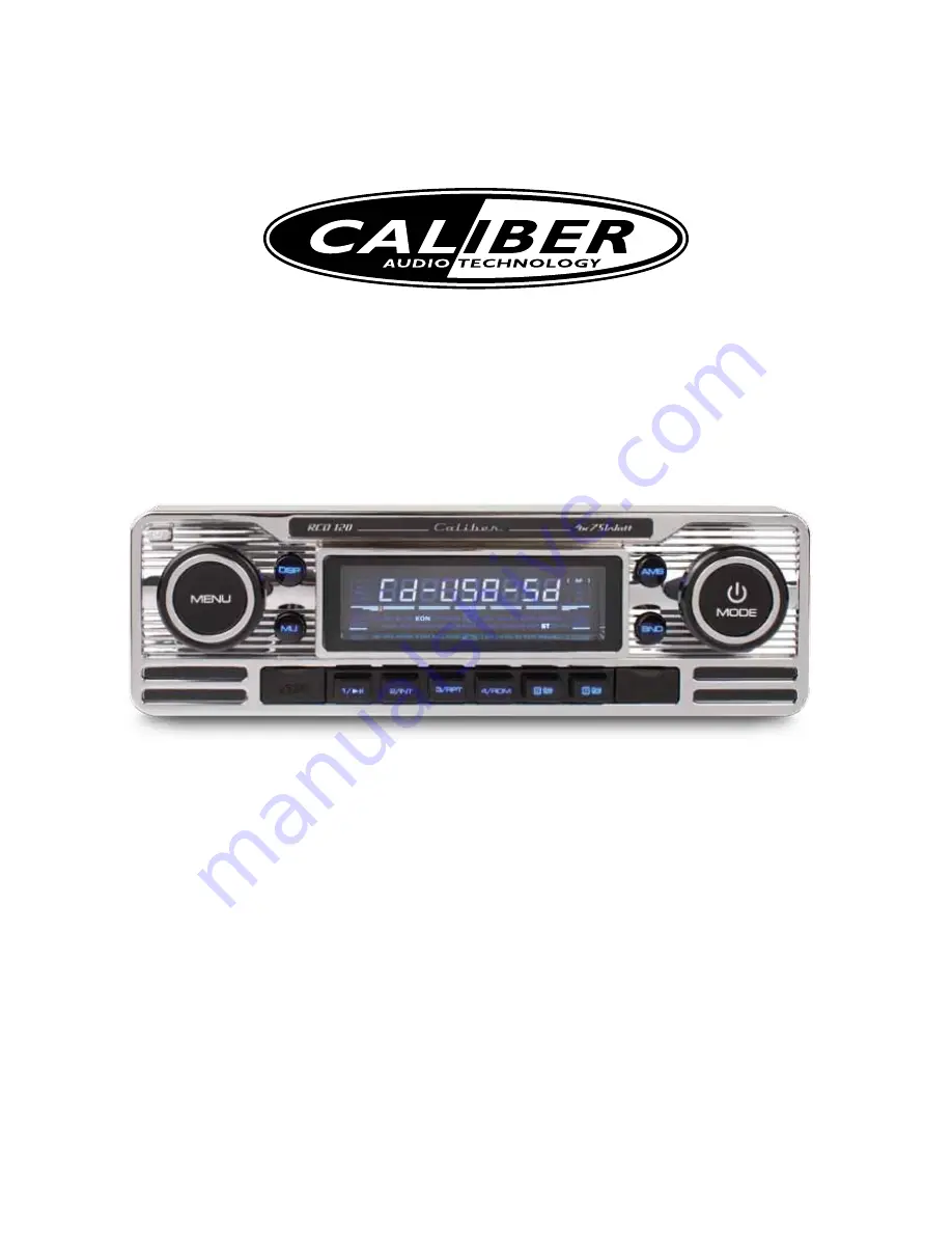 Caliber RCD 120 Manual Download Page 1