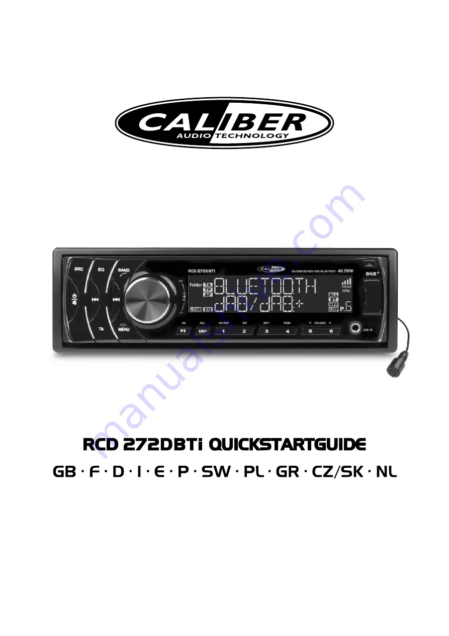 Caliber RCD 272DBTI Скачать руководство пользователя страница 1