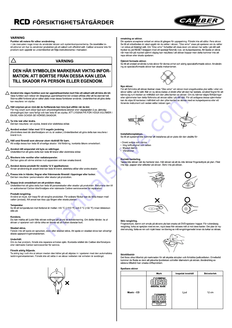 Caliber RCD 272DBTI Скачать руководство пользователя страница 17