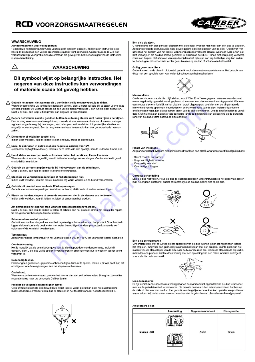 Caliber RCD 272DBTI Quick Start Manual Download Page 25