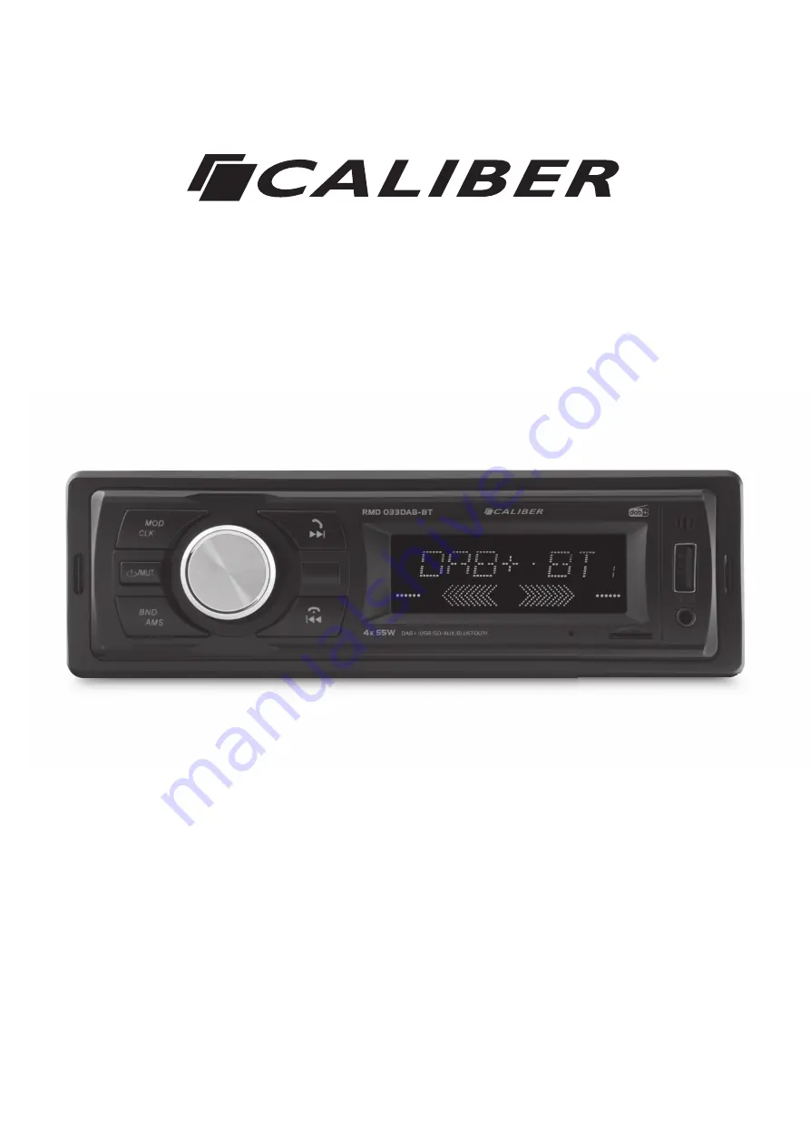 Caliber RMD 033DAB-BT Скачать руководство пользователя страница 1