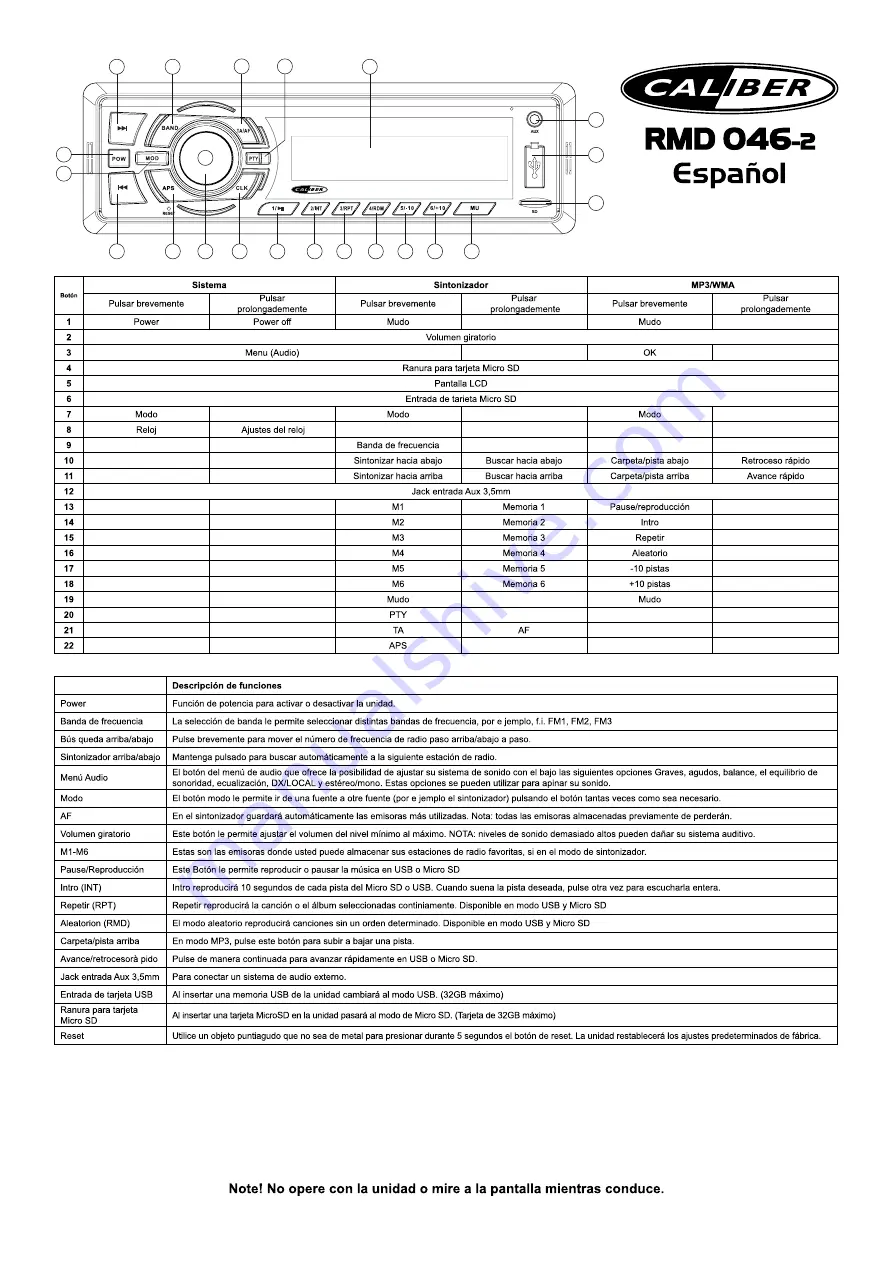 Caliber RMD 046-2 Manual Download Page 12