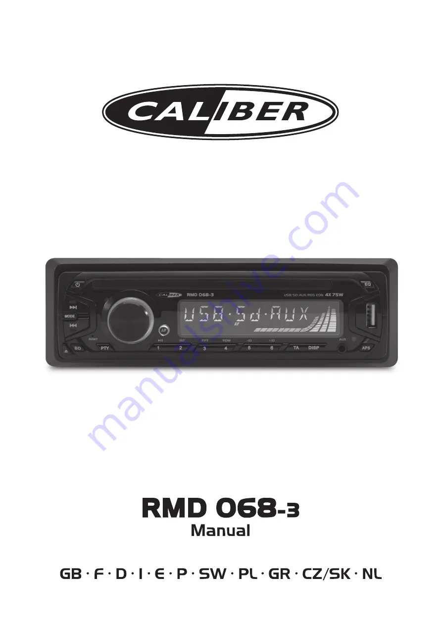 Caliber RMD 068-3 Manual Download Page 1