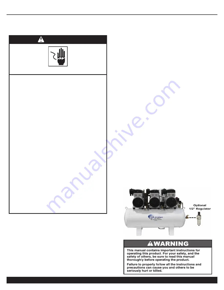 California Air Tools 20060DCC Owner'S Manual Download Page 9