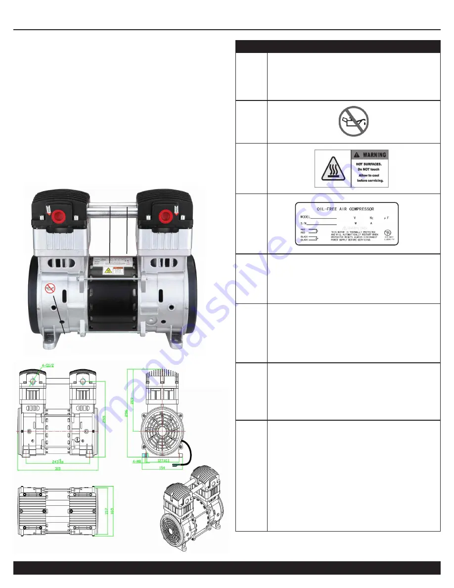 California Air Tools SP-9418 Скачать руководство пользователя страница 6