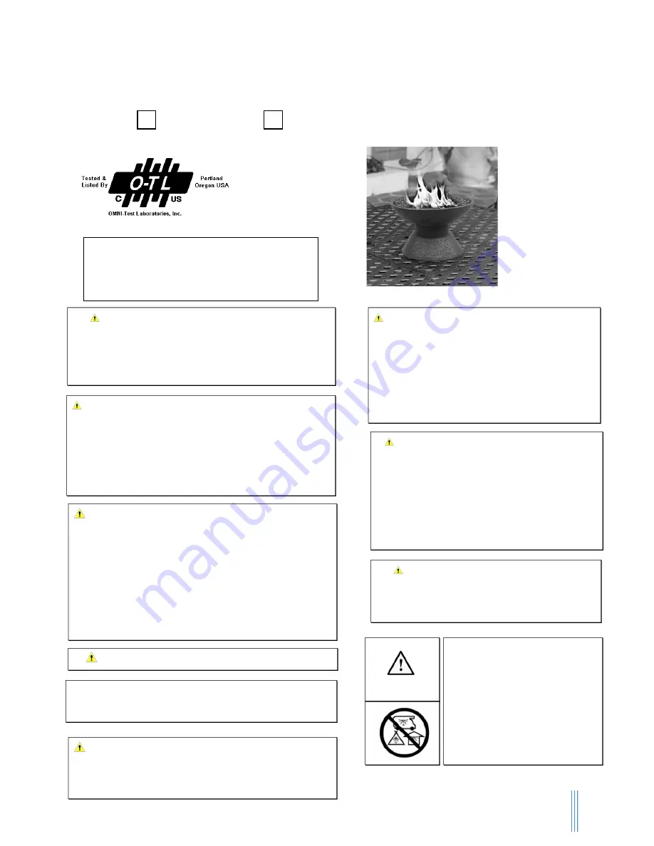 California Outdoor Concepts 8100- Round Capri Assembly Instructions Manual Download Page 1