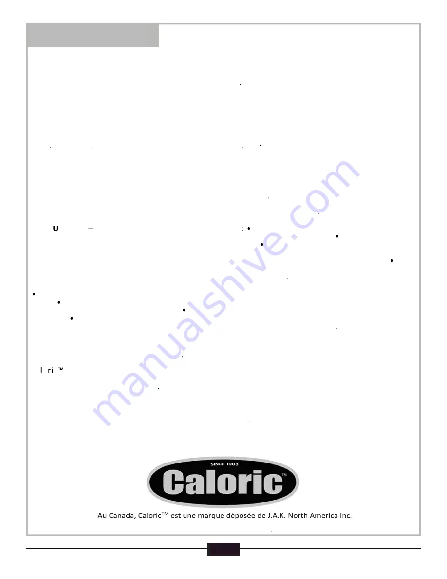 Caloric CVU306C-SS Use And Installation  Manual Download Page 45