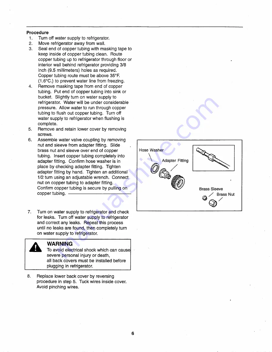 Caloric GSGD21B Owner'S Manual Download Page 6