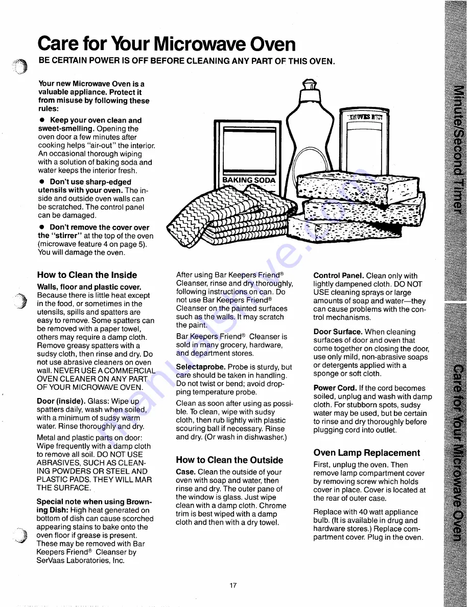 Caloric MWD365 Owner'S Manual Download Page 13