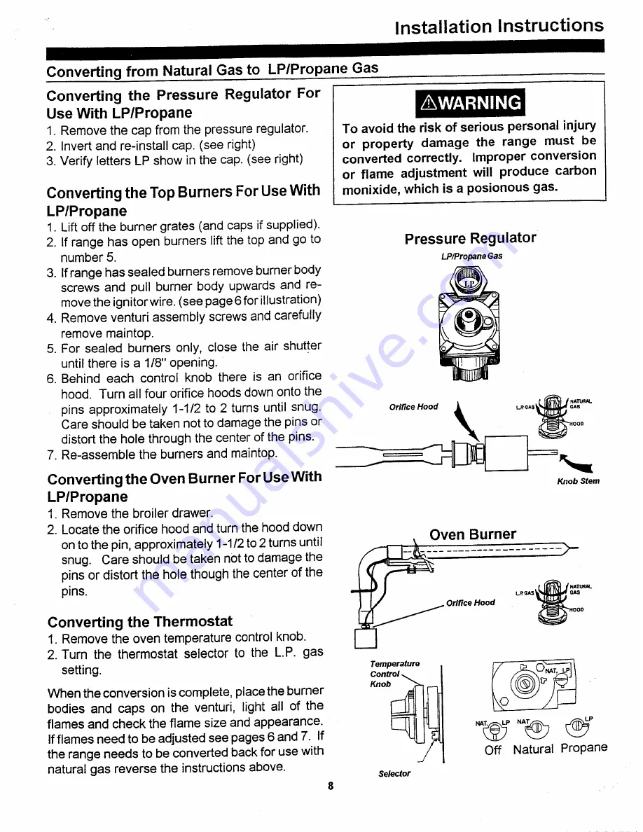 Caloric P1142815NW Скачать руководство пользователя страница 9