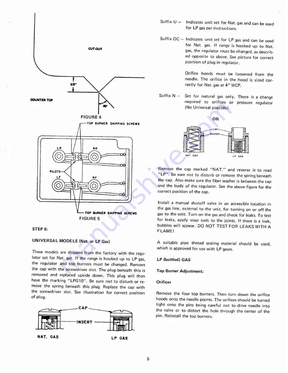 Caloric RTP 300 Series Скачать руководство пользователя страница 5