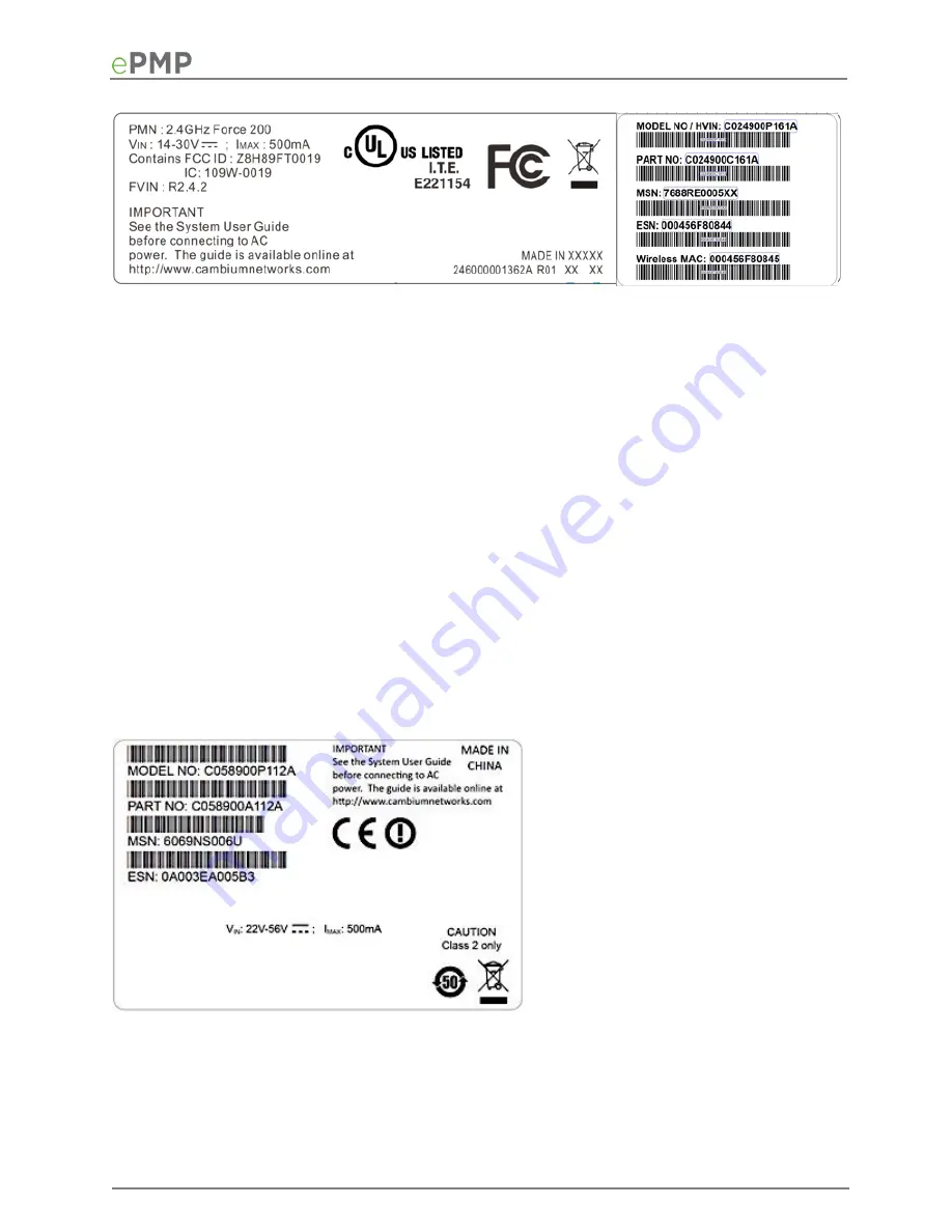 Cambium Networks ePMP 1000 User Manual Download Page 469