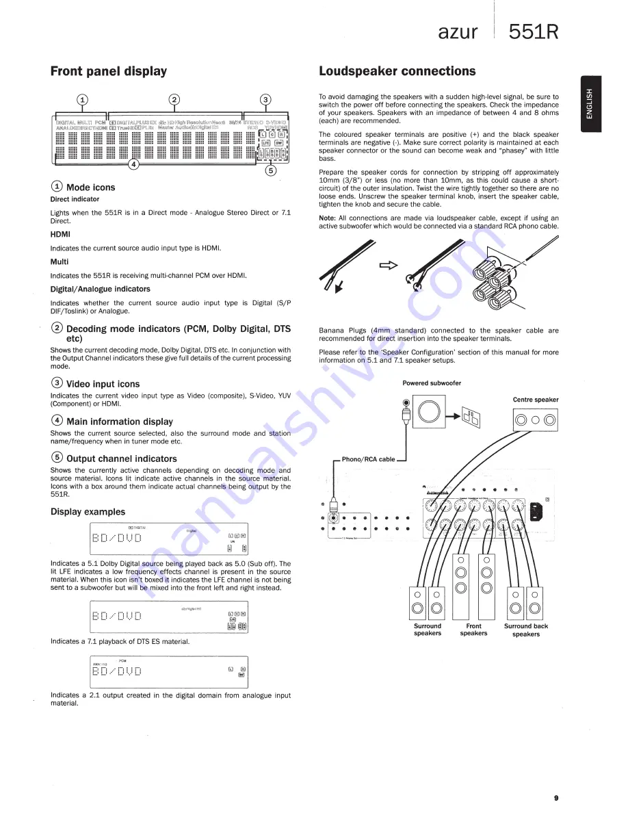 Cambridge Audio azur 551R Скачать руководство пользователя страница 9