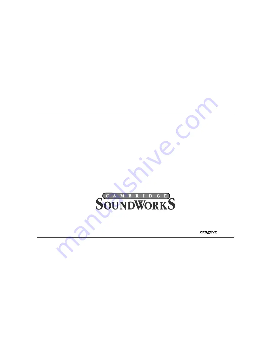 Cambridge SoundWorks Ensemble IV Instructions Manual Download Page 14