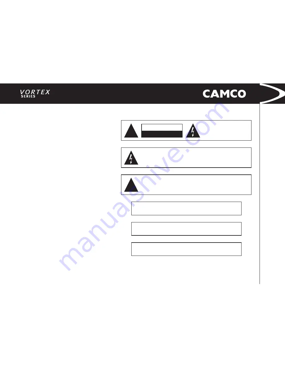 Camco Vortex 2.6 Скачать руководство пользователя страница 3