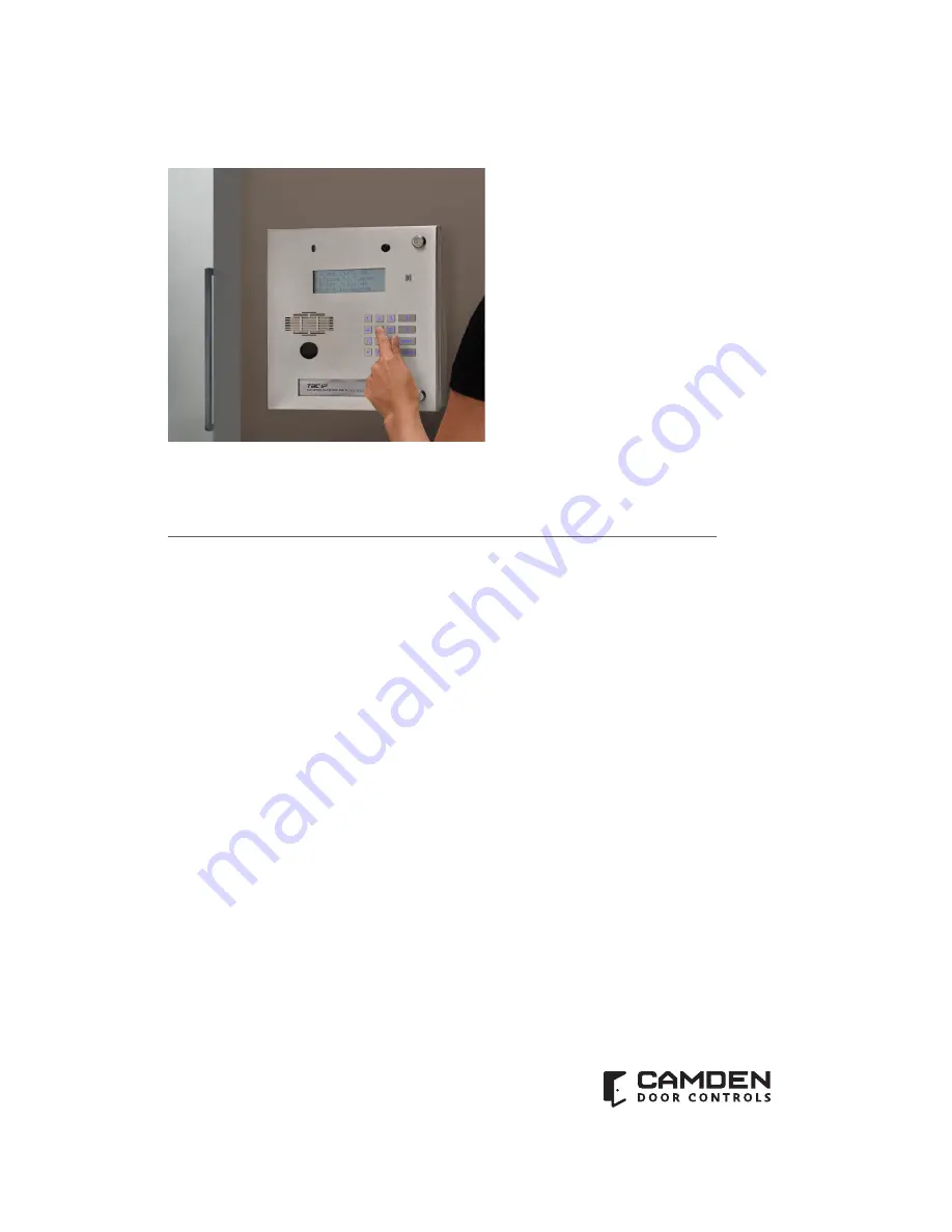 CAMDEN TAC IP 100 series Quick Start Manual Download Page 1