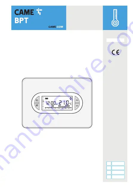 CAME BPT 69400030 Installation And Use Manual Download Page 1