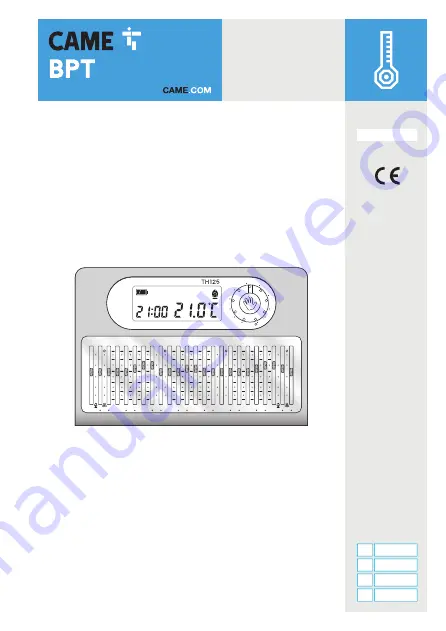 CAME BPT 69406700 Installation And Use Manual Download Page 1