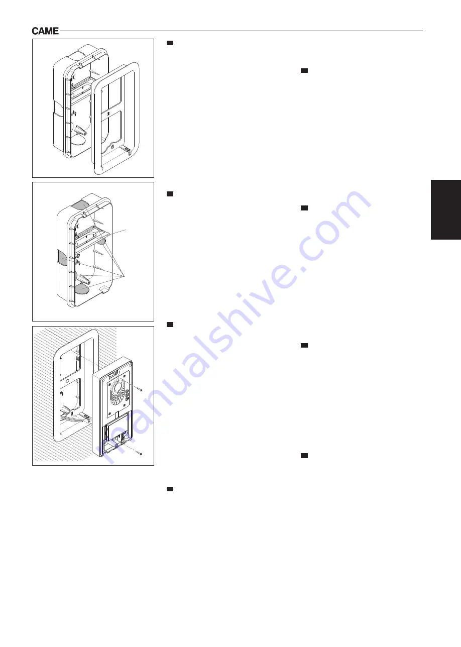 CAME 001DC01EARY Installation Manual Download Page 9