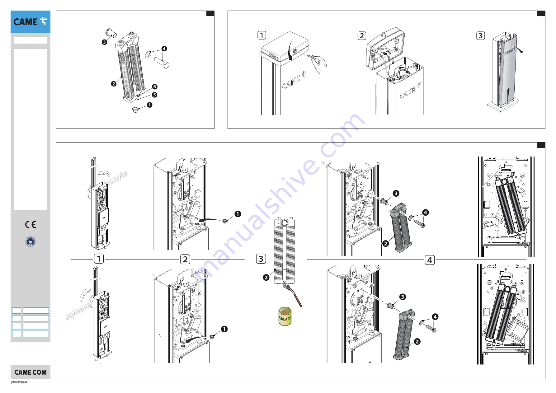 CAME 803XA-0070 Скачать руководство пользователя страница 1