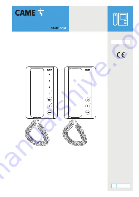 CAME AGT A User Manual Download Page 1