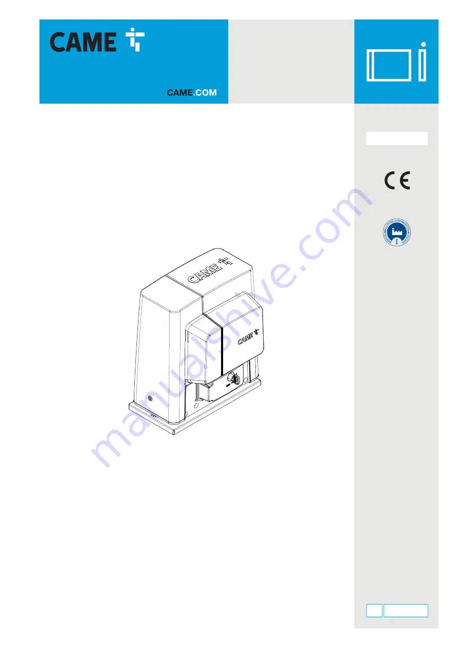 CAME BKS22TGS Installation Manual Download Page 49