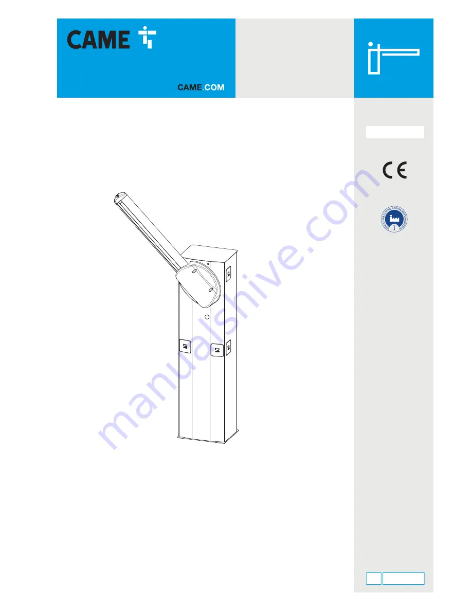 CAME G3750 Installation Manual Download Page 1