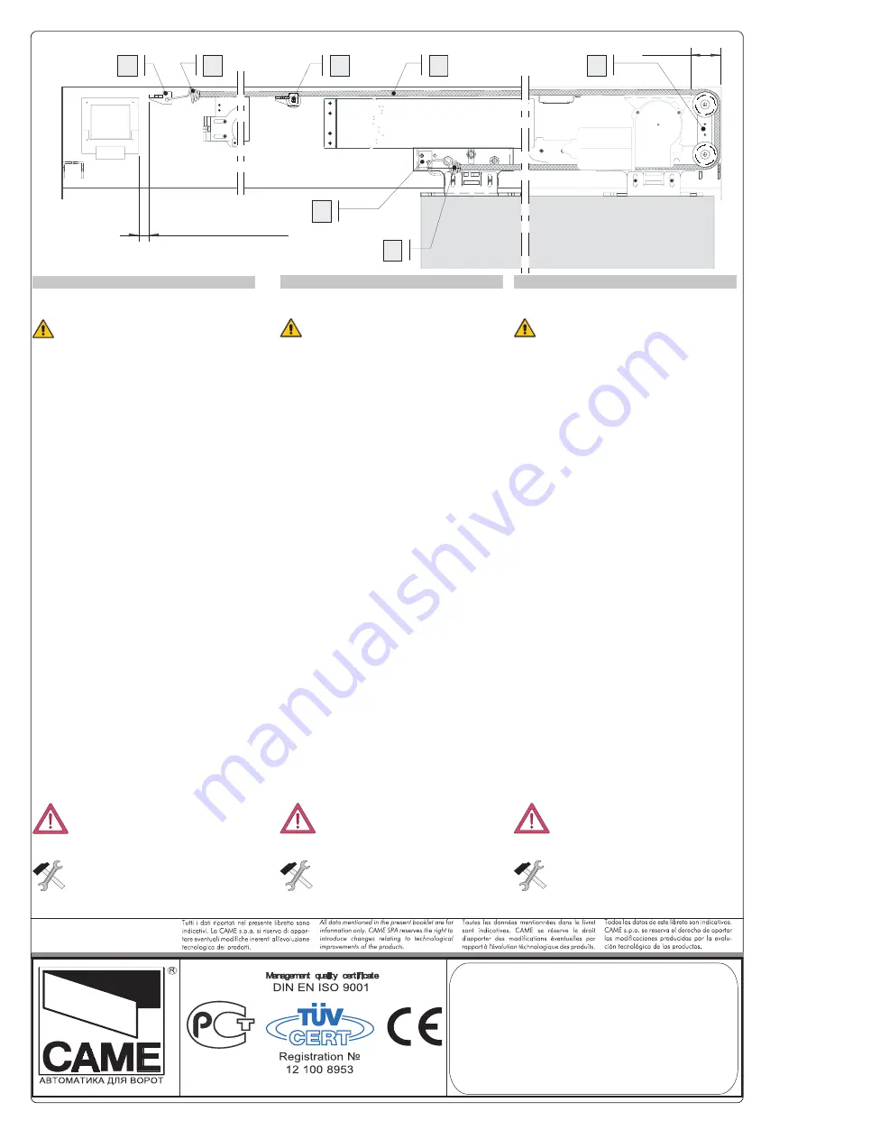 CAME MI1010 Quick Start Manual Download Page 2