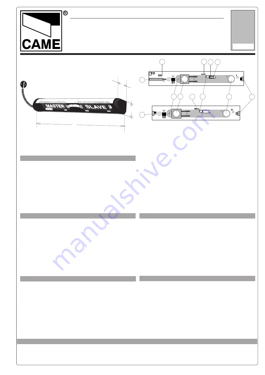 CAME MR8334 Manual Download Page 1